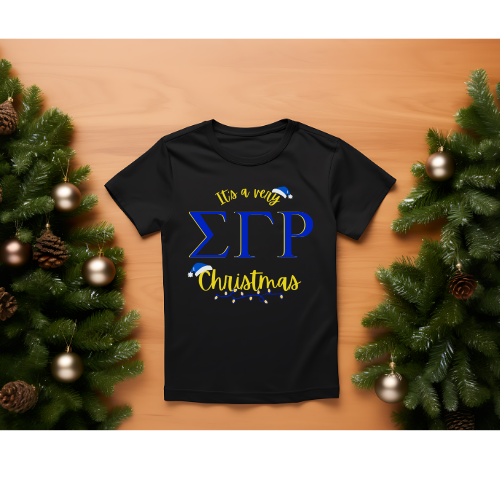 D9 Sorority Holiday Top- Greek Letters